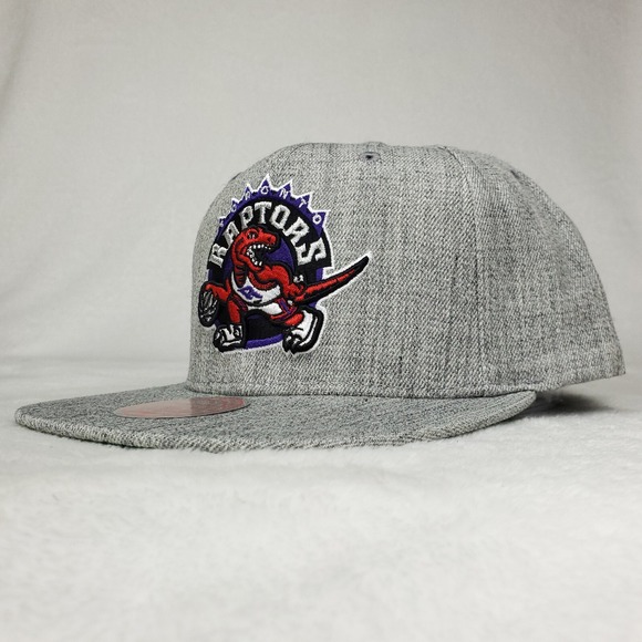 Toronto Raptors Mitchell & Ness NBA Snapback Hat Cap 3D Logo Heather Gray NWT - Picture 7 of 8